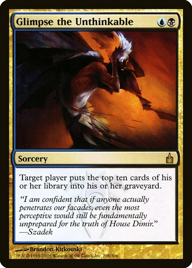 2005 Ravnica: City of Guilds Glimpse the Unthinkable #208 rare card image