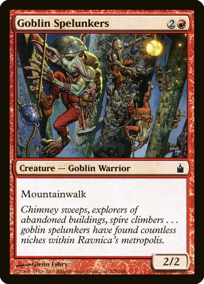 2005 Ravnica: City of Guilds Goblin Spelunkers #128 common card image