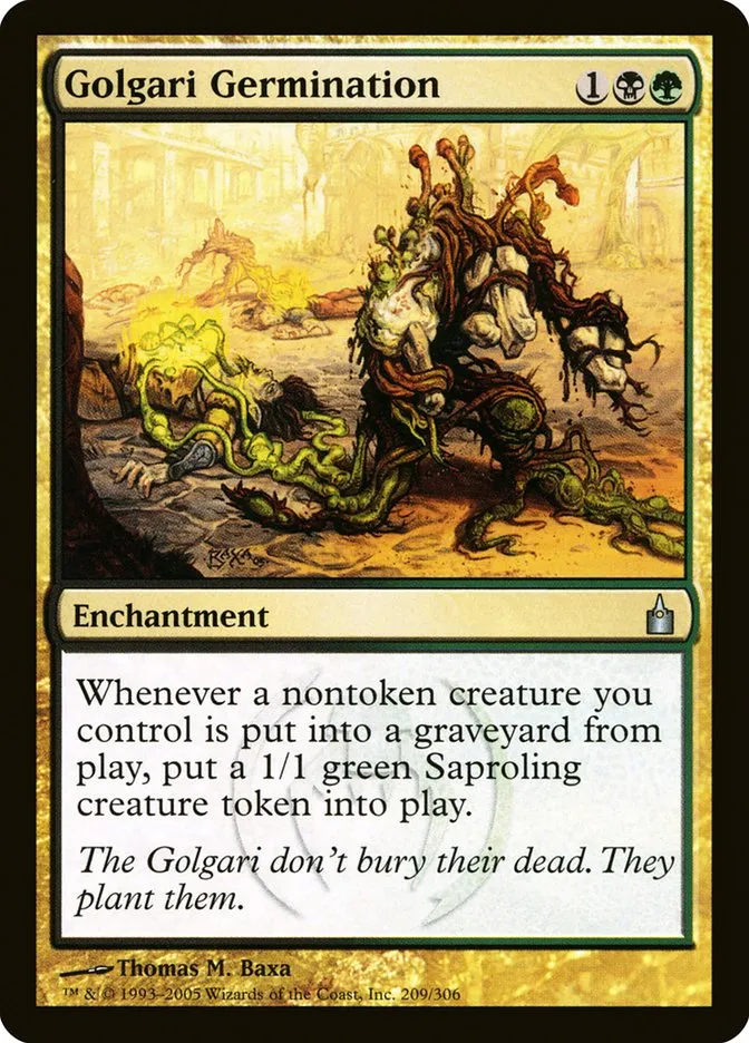 2005 Ravnica: City of Guilds Golgari Germination #209 uncommon card image