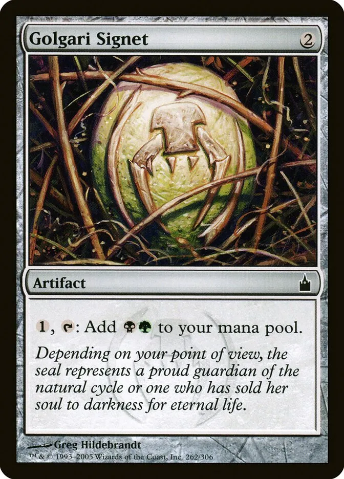 2005 Ravnica: City of Guilds Golgari Signet #262 common card image