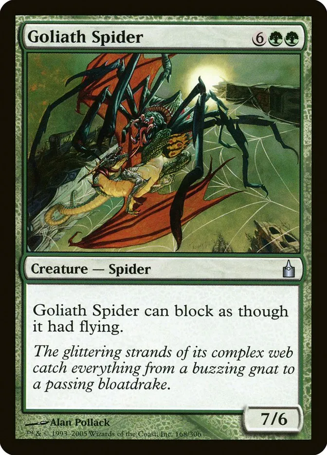2005 Ravnica: City of Guilds Goliath Spider #168 uncommon card image
