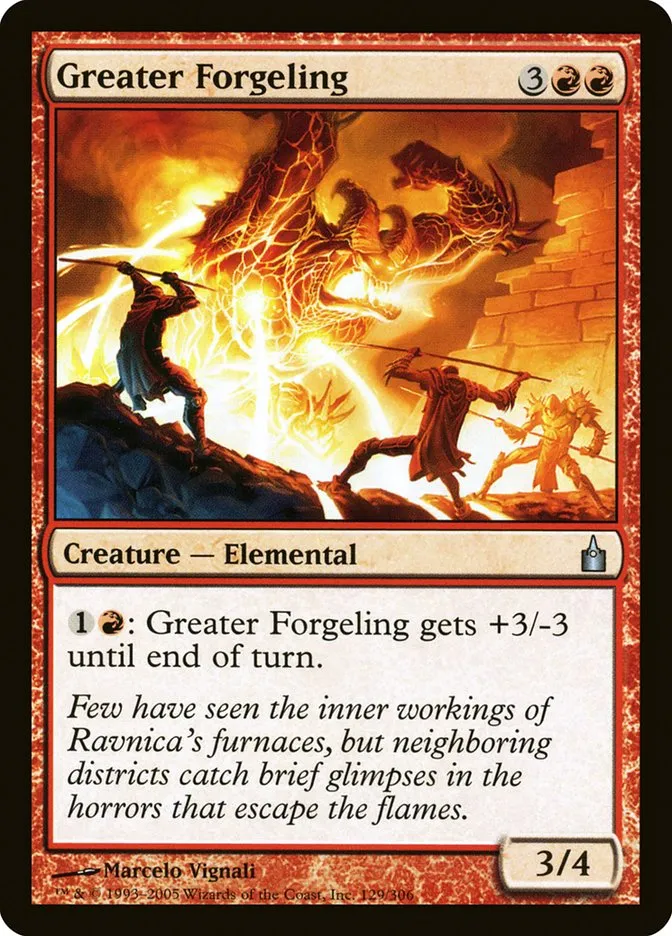 2005 Ravnica: City of Guilds Greater Forgeling #129 uncommon card image