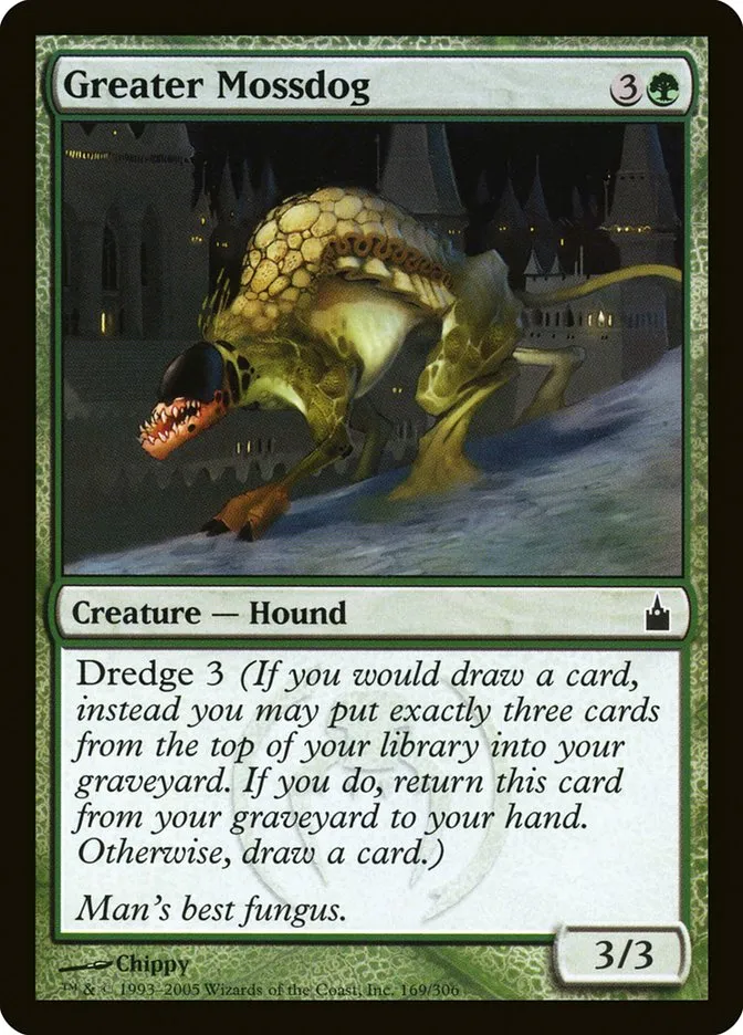 2005 Ravnica: City of Guilds Greater Mossdog #169 common card image