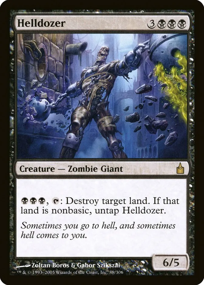 2005 Ravnica: City of Guilds Helldozer #88 rare card image