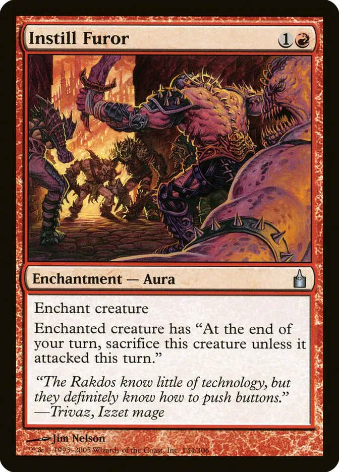 2005 Ravnica: City of Guilds Instill Furor #134 uncommon card image