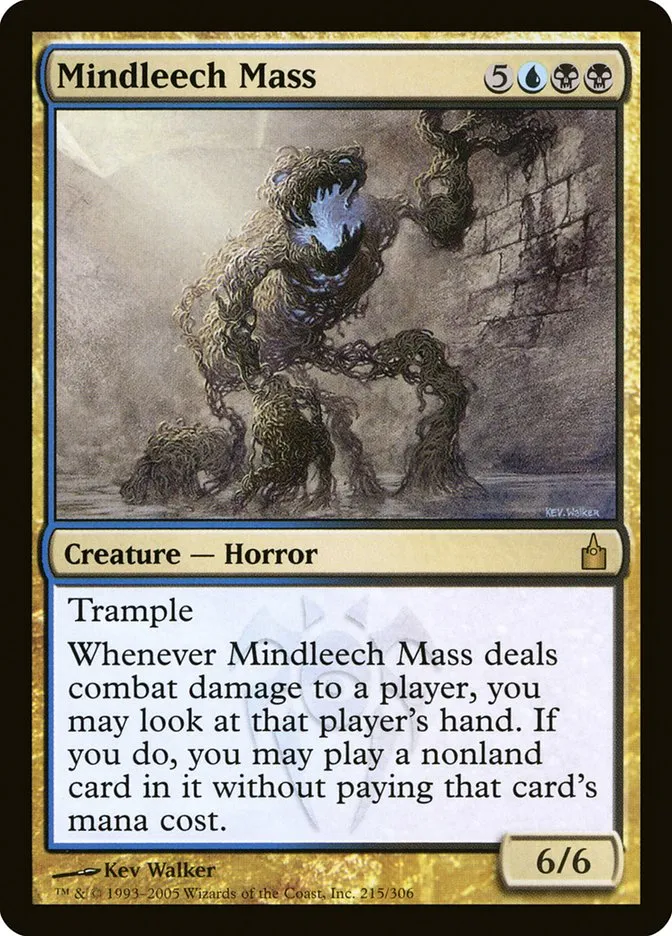 2005 Ravnica: City of Guilds Mindleech Mass #215 rare card image