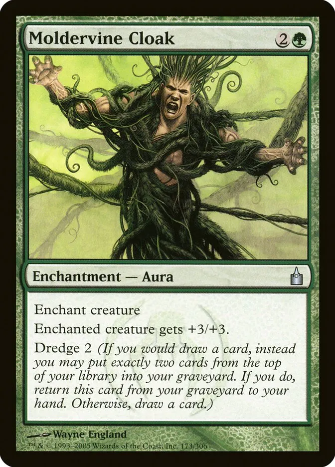 2005 Ravnica: City of Guilds Moldervine Cloak #173 uncommon card image