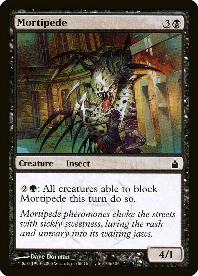 2005 Ravnica: City of Guilds Mortipede #96 common card image