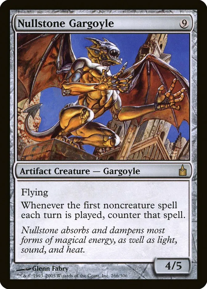 2005 Ravnica: City of Guilds Nullstone Gargoyle #266 rare card image