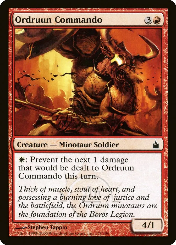 2005 Ravnica: City of Guilds Ordruun Commando #137 common card image
