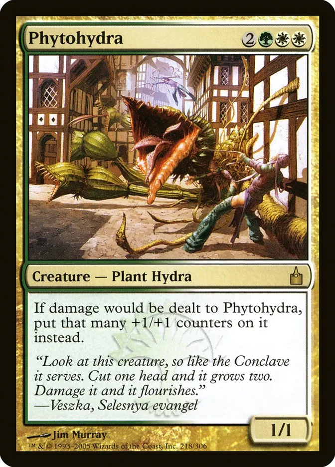 2005 Ravnica: City of Guilds Phytohydra #218 rare card image