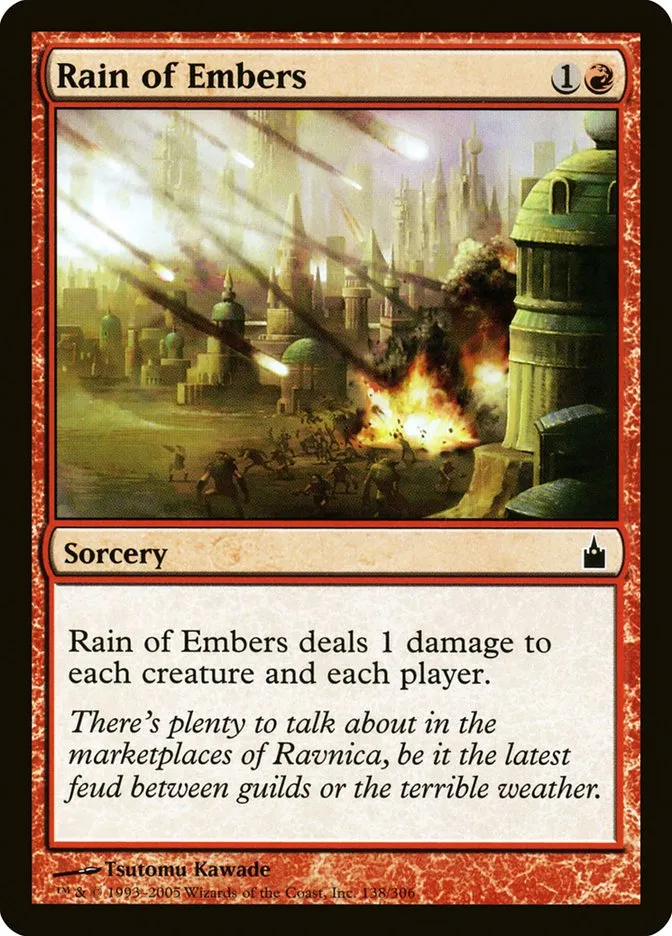 2005 Ravnica: City of Guilds Rain of Embers #138 common card image