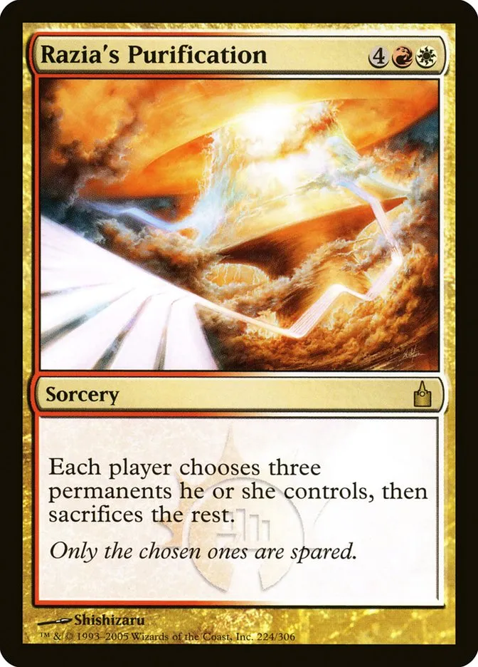 2005 Ravnica: City of Guilds Razia's Purification #224 rare card image