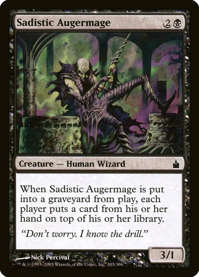 2005 Ravnica: City of Guilds Sadistic Augermage #103 common card image