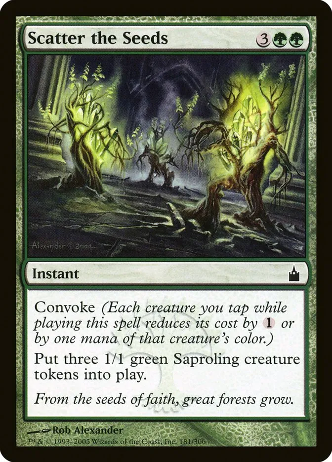 2005 Ravnica: City of Guilds Scatter the Seeds #181 common card image
