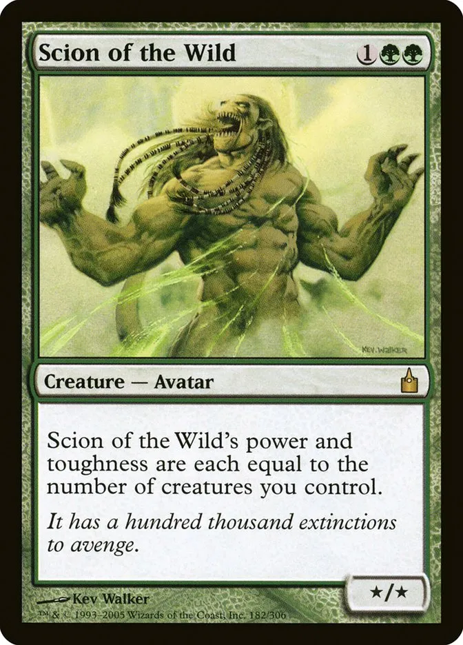 2005 Ravnica: City of Guilds Scion of the Wild #182 rare card image