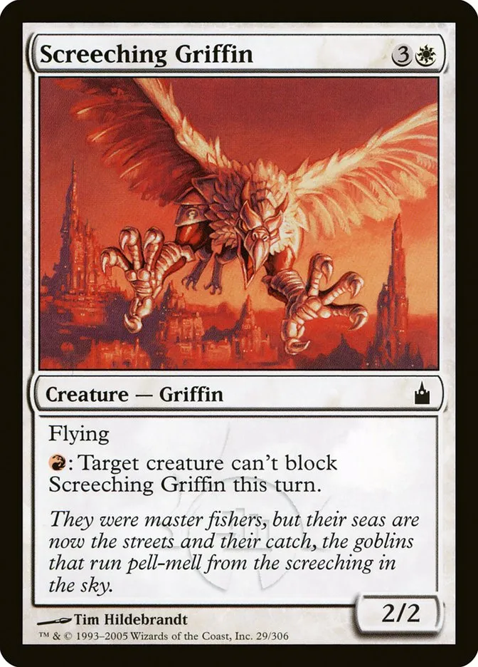 2005 Ravnica: City of Guilds Screeching Griffin common #29 common card image