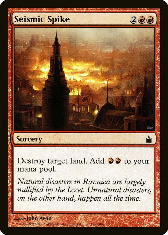 2005 Ravnica: City of Guilds Seismic Spike #141 common card image