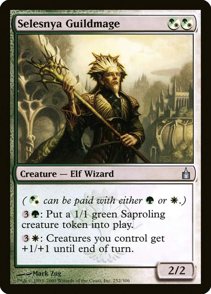 2005 Ravnica: City of Guilds Selesnya Guildmage #252 uncommon card image