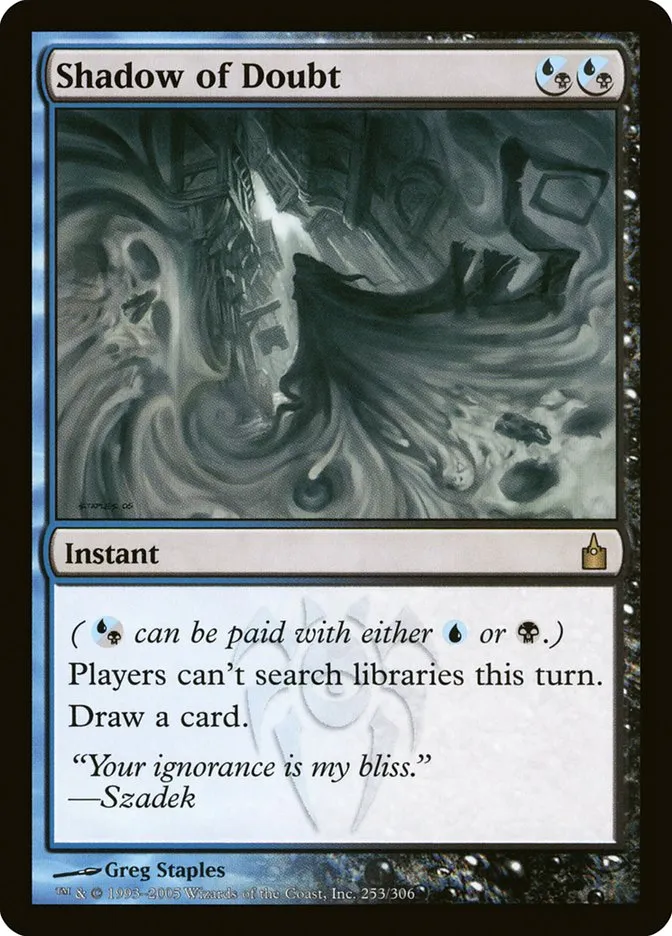 2005 Ravnica: City of Guilds Shadow of Doubt #253 rare card image