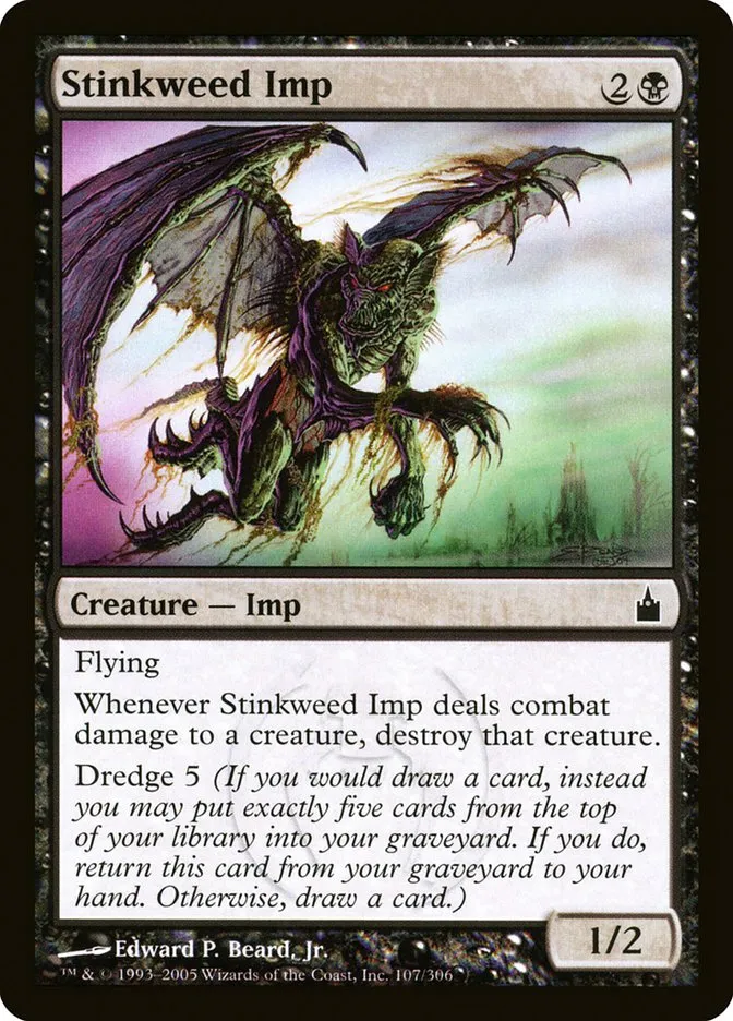 2005 Ravnica: City of Guilds Stinkweed Imp #107 common card image