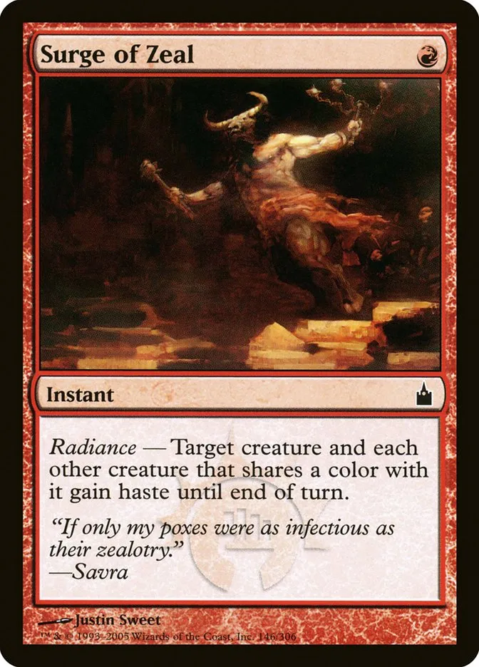 2005 Ravnica: City of Guilds Surge of Zeal #146 common card image