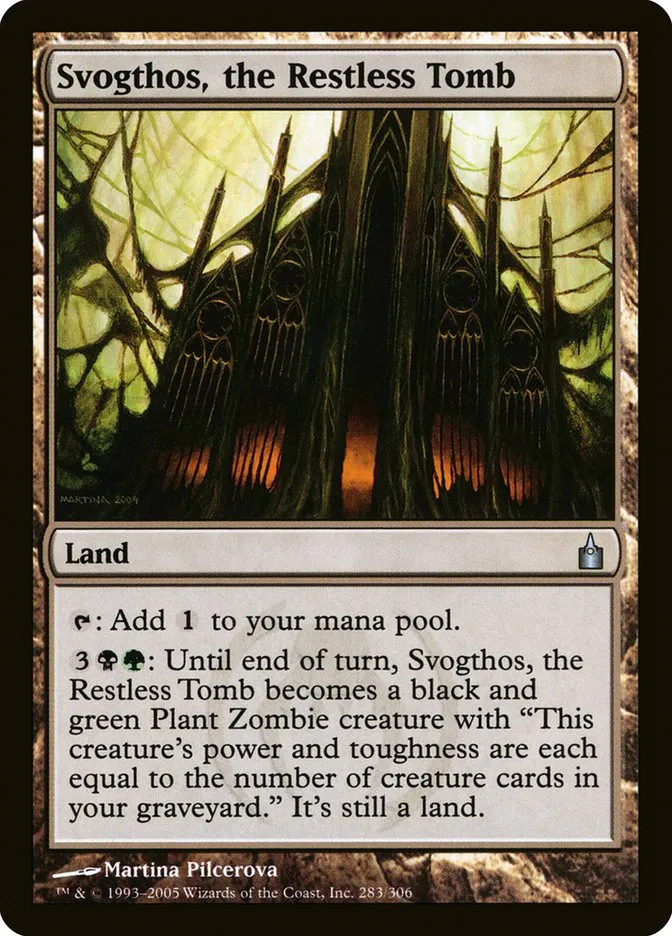 2005 Ravnica: City of Guilds Svogthos, the Restless Tomb #283 uncommon card image
