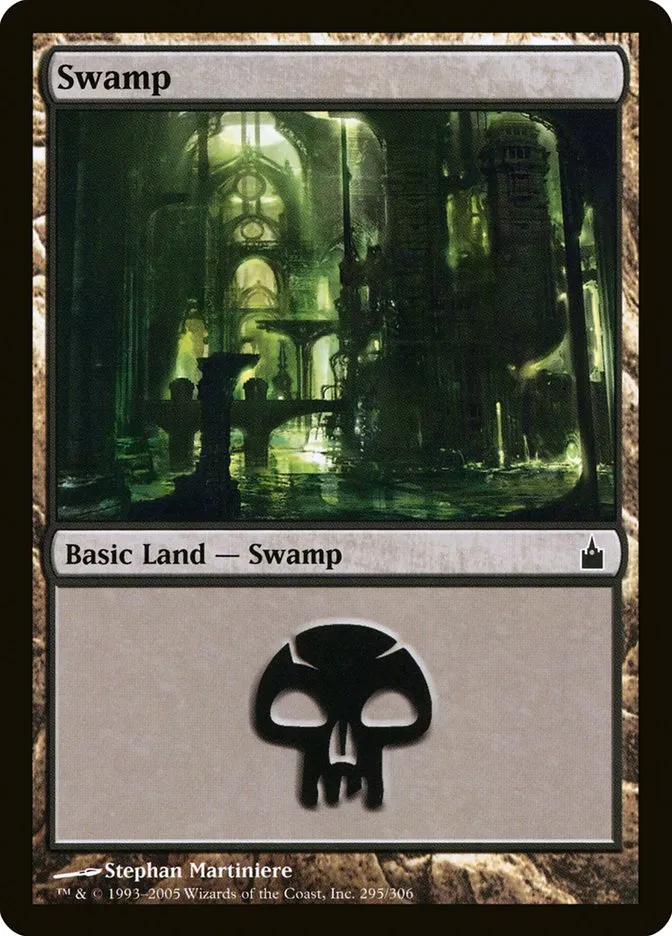 2005 Ravnica: City of Guilds Swamp #295 common card image