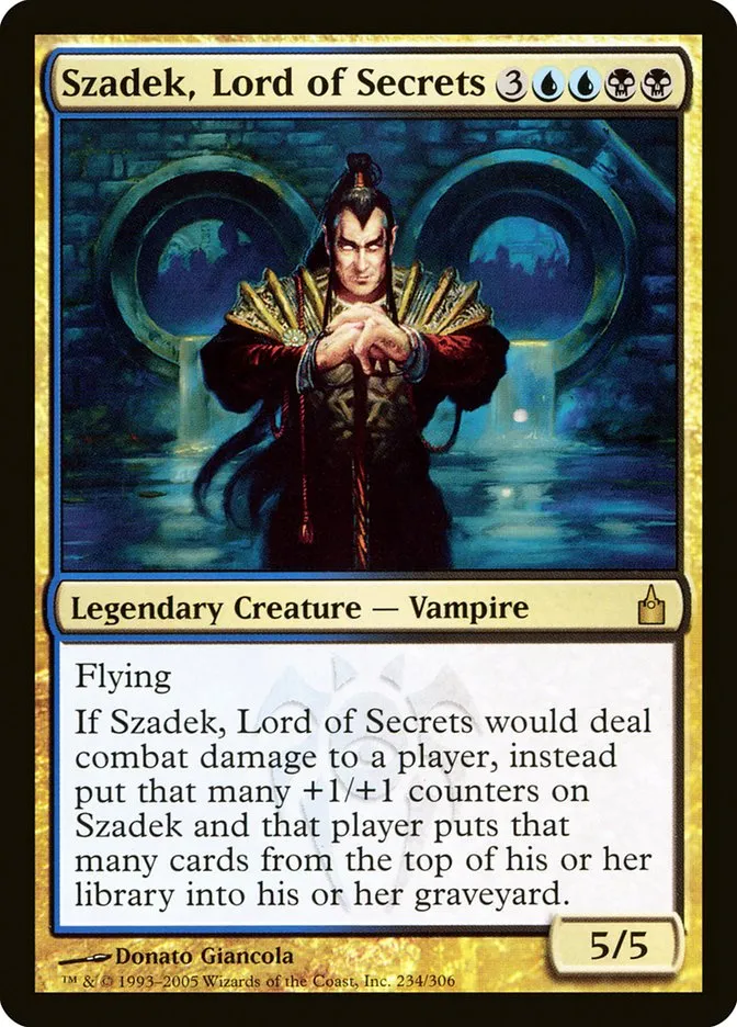 2005 Ravnica: City of Guilds Szadek, Lord of Secrets #234 rare card image