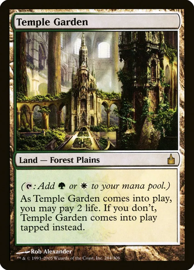 2005 Ravnica: City of Guilds Temple Garden #284 rare card image