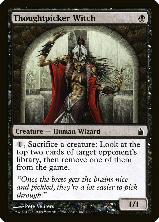 2005 Ravnica: City of Guilds Thoughtpicker Witch #109 common card image