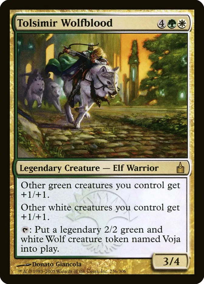2005 Ravnica: City of Guilds Tolsimir Wolfblood #236 rare card image