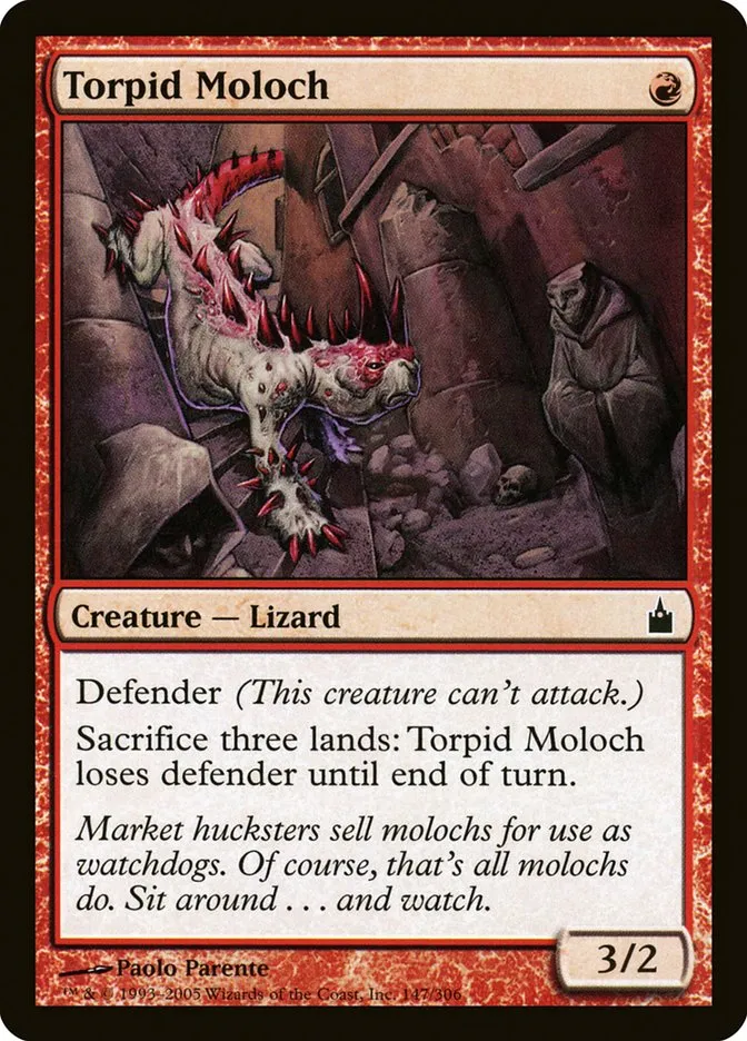 2005 Ravnica: City of Guilds Torpid Moloch #147 common card image
