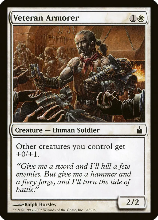 2005 Ravnica: City of Guilds Veteran Armorer common #34 common card image