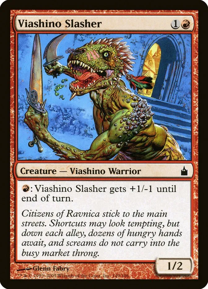 2005 Ravnica: City of Guilds Viashino Slasher #149 common card image