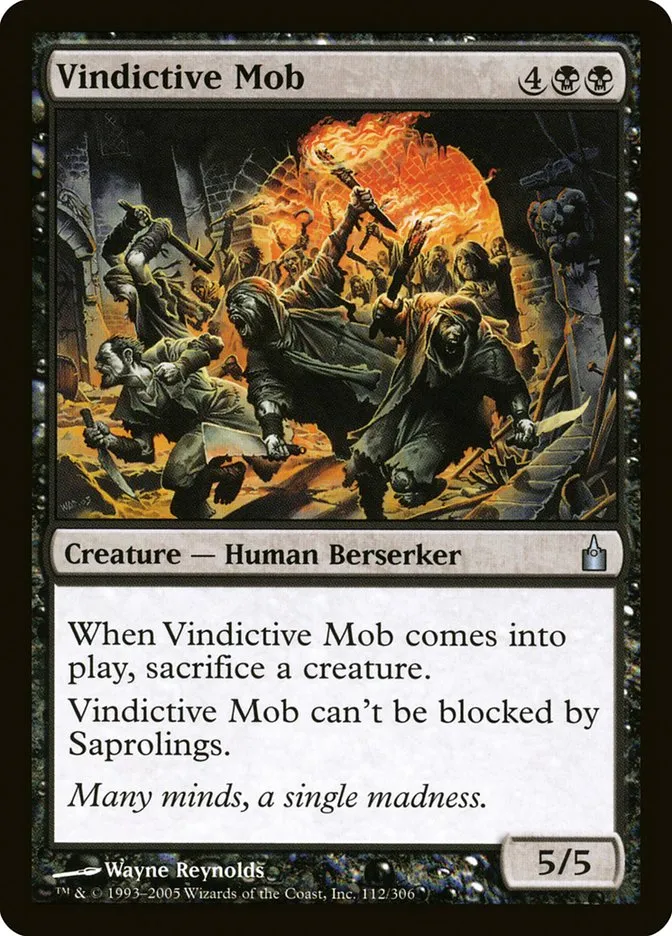 2005 Ravnica: City of Guilds Vindictive Mob #112 uncommon card image