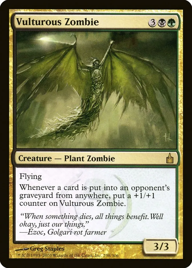 2005 Ravnica: City of Guilds Vulturous Zombie #238 rare card image