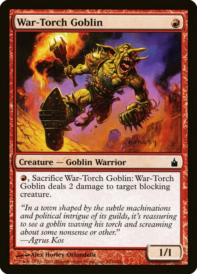 2005 Ravnica: City of Guilds War-Torch Goblin #151 common card image