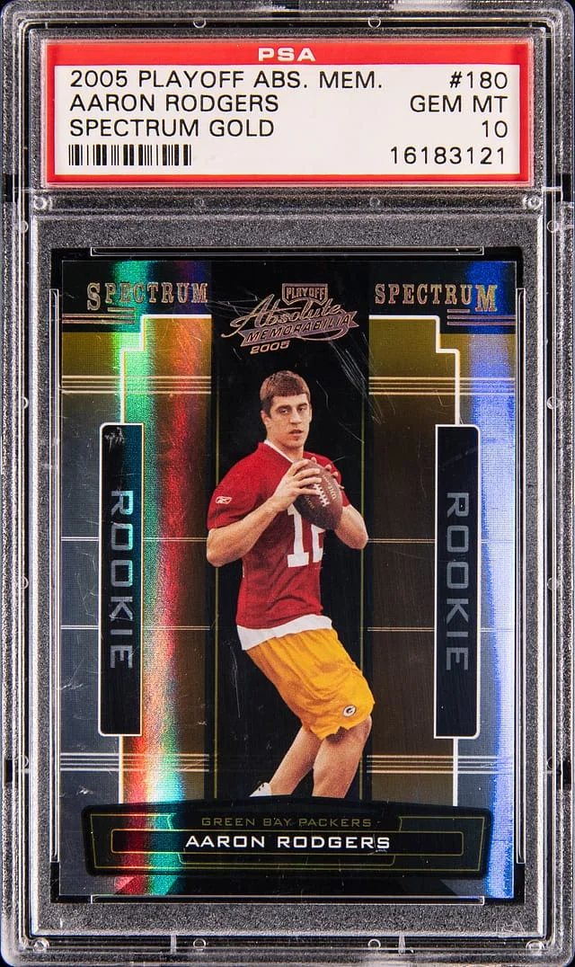 2005 Playoff Absolute Memorabilia Aaron Rodgers Spectrum Gold #180 card image