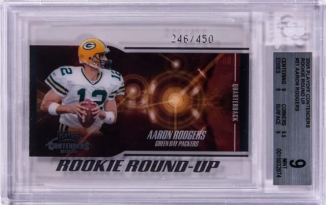2005 Playoff Contenders Aaron Rodgers Round Up #21 card image