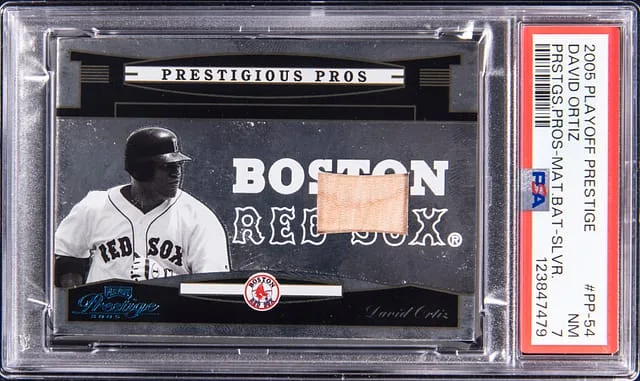 2005 Playoff Prestige David Ortiz Prestigous Pros Material Bat Silver #PP-54 card image