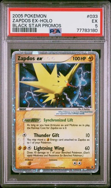 2005 Pokemon Black Star Promos Zapdos Ex-Holo #033 card image