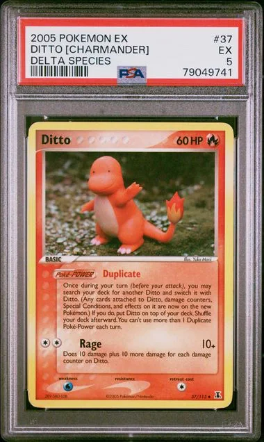 2005 Pokemon Ex Delta Species Ditto [Charmander] #37 card image