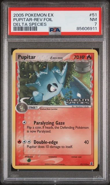 2005 Pokemon Ex Delta Species Pupitar-Reverse #51 card image