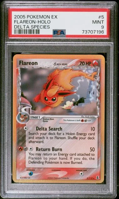 2005 Pokemon EX Delta Species Rare Holofoil Flareon #5 card image