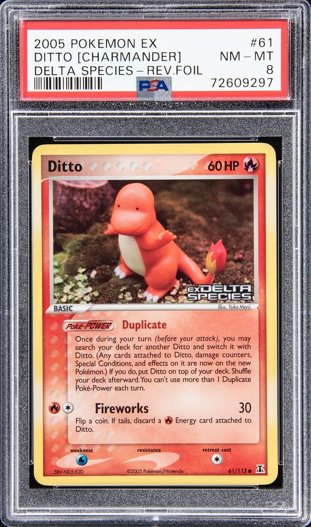 2005 Pokemon EX Delta Species - Reverse Foil Ditto (Charmander) #61 card image