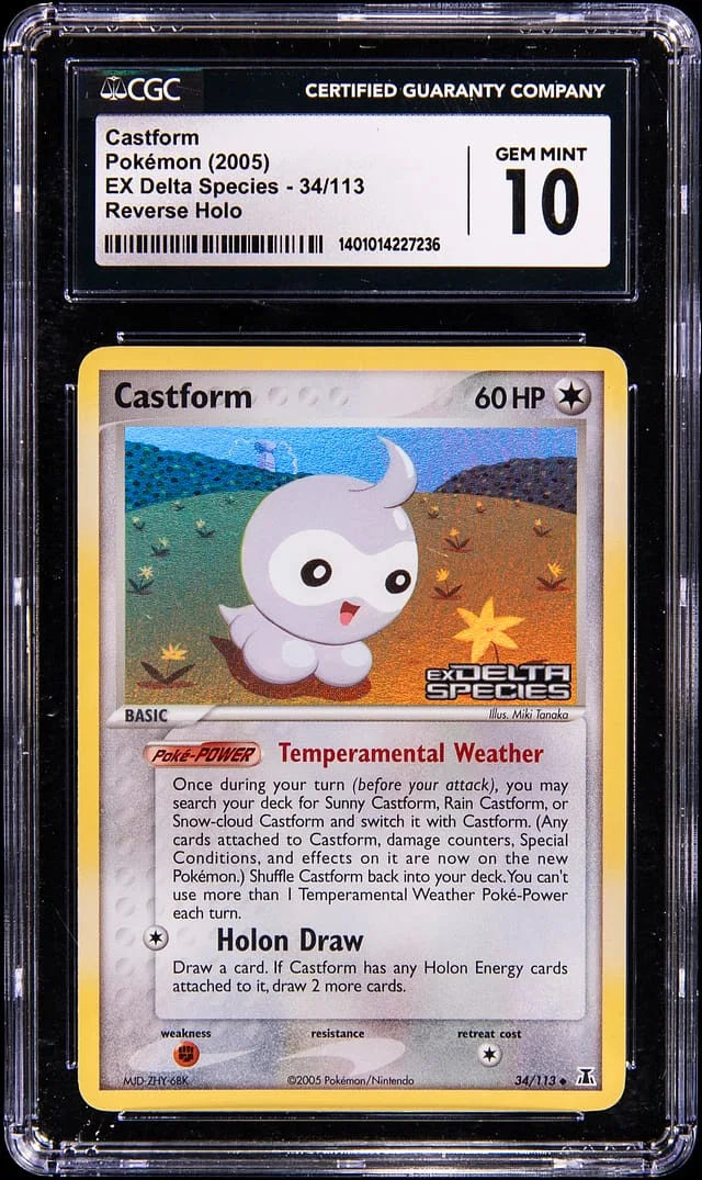 2005 Pokemon EX Delta Species Reverse Holo Castform #34 card image
