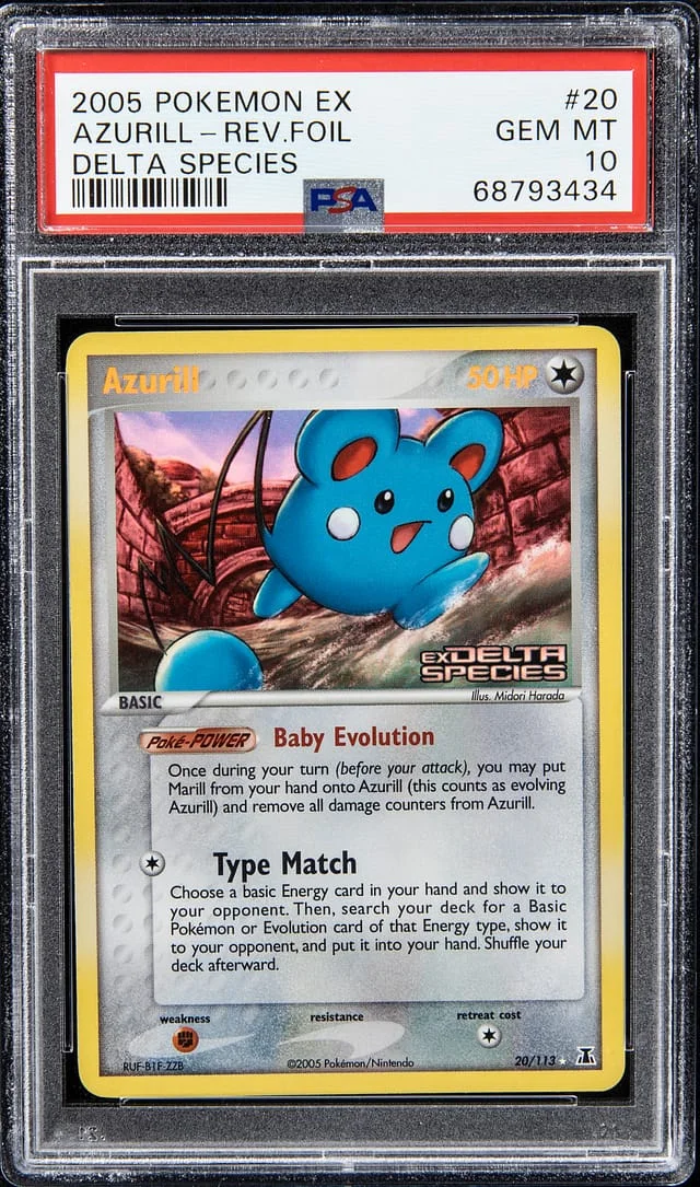 2005 Pokemon Ex Delta Species - Reverse Holo Foil Azurill #20 card image