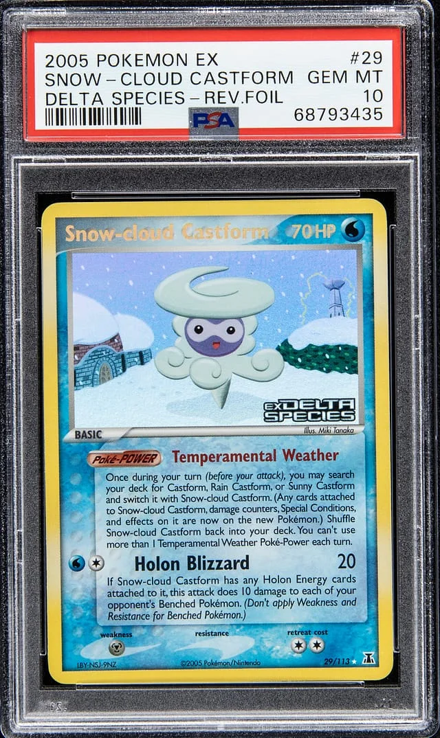 2005 Pokemon Ex Delta Species - Reverse Holo Foil Snow - Cloud Castform #29 card image