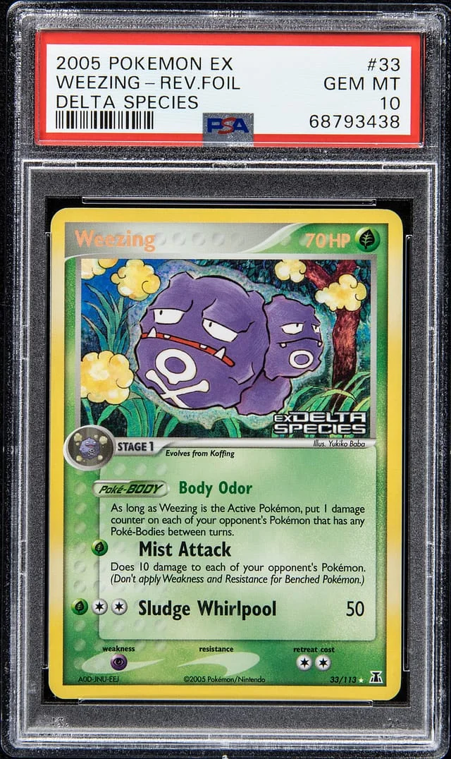 2005 Pokemon Ex Delta Species - Reverse Holo Foil Weezing #33 card image